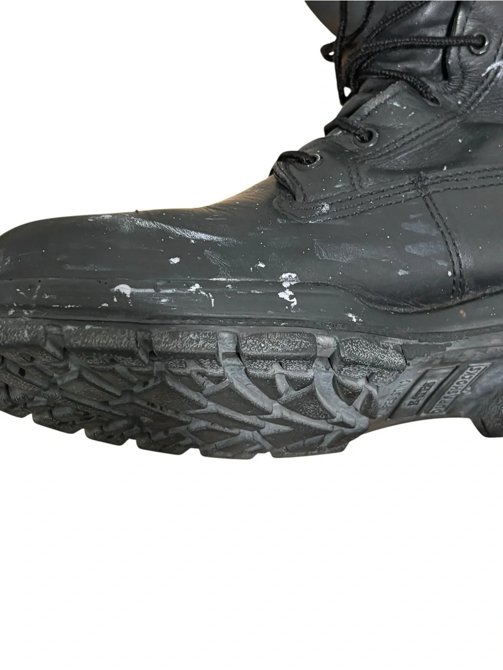 Bates Black Leather Lace-Up Combat Boots